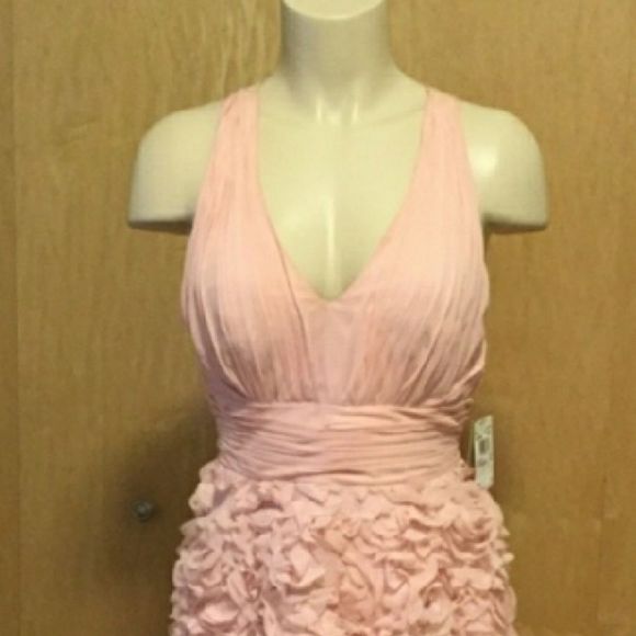 AIDAN Mattox Halter Party Dress with Roset… - Picture 5 of 9